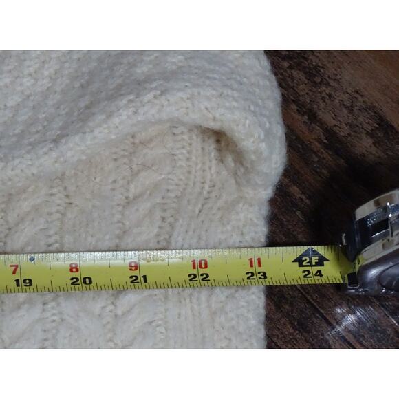 Vintage Highland Home Industries Chunky Wool Aran Sweater Large Made in Scotland - Picture 6 of 10